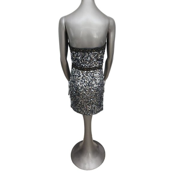 Free People NWT Sequin Strapless Studded Dress Faux Leather Detail 4 - Picture 7 of 10